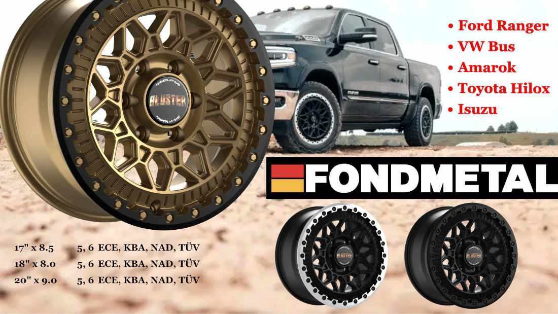 Fondmetal Bluster 8x18 et50 6x139,7 5x120 Ford Ranger VW T5 T6 Amarok