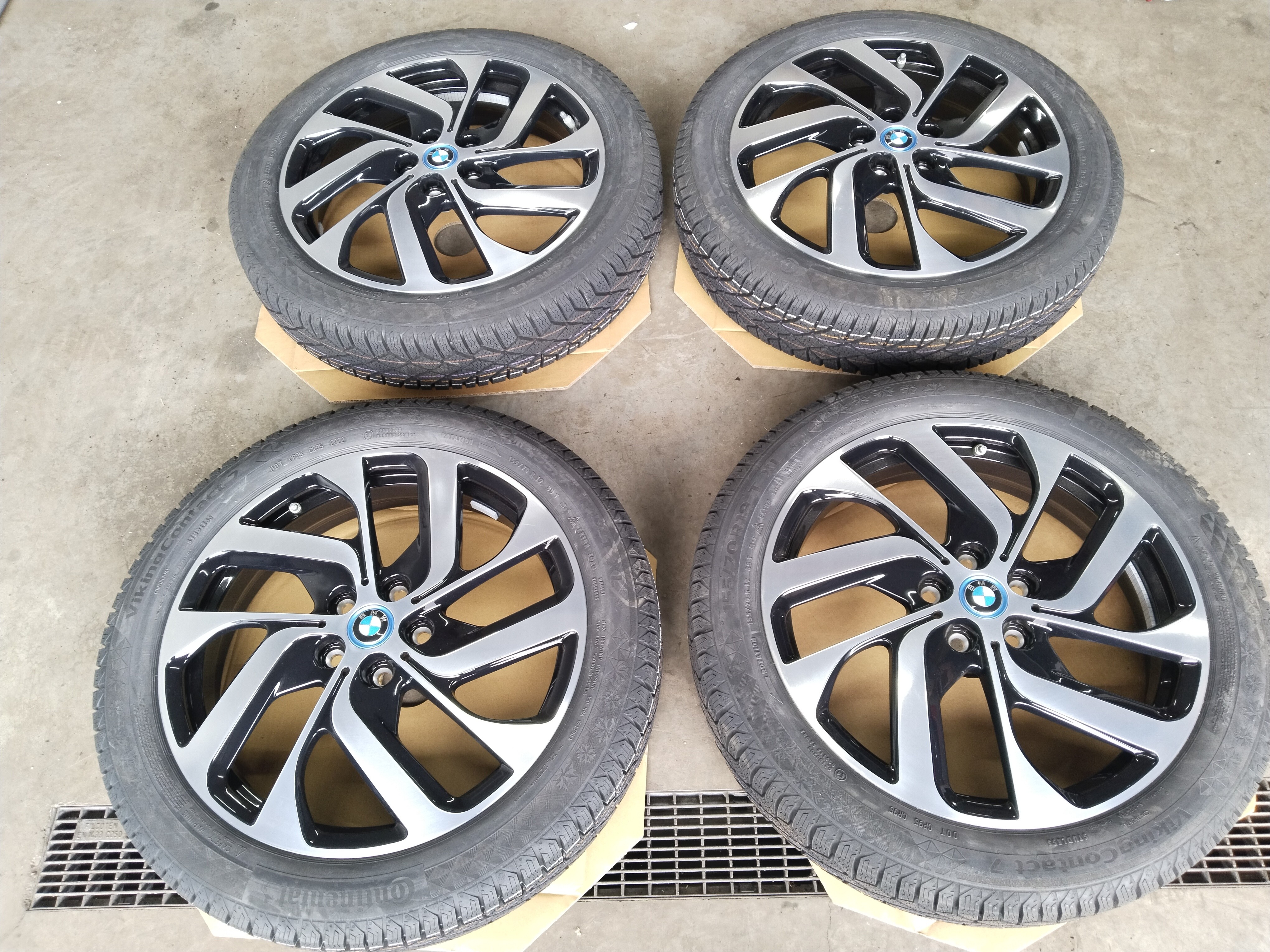 BMW i3 Winterräder 19" Styling 428 155 70 R19 Conti RDKS Felgen Räder 68568954 Reifen elektro Viking Winterreifen